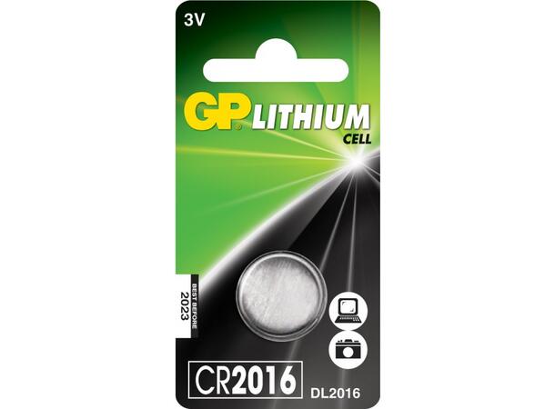 GP Batteri Knappcell CR 2016 - 3V 